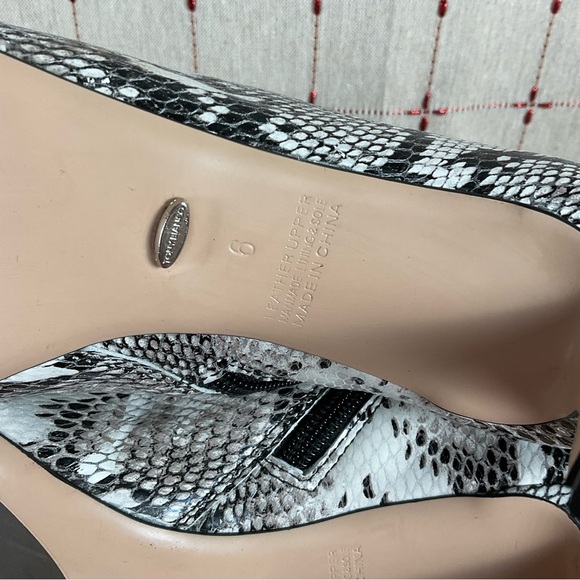 Tony Bianco Elia Snakeskin Embossed Leather Pointed Toe Ankle Boots sz 6 Booties - Picture 9 of 9